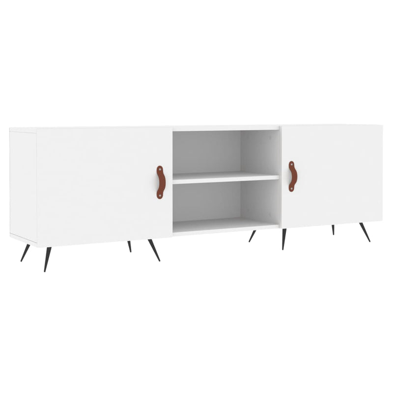 Comodă TV, alb, 150x30x50 cm, lemn compozit