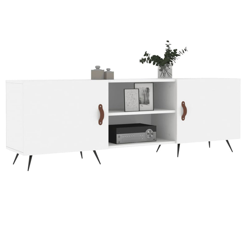 Comodă TV, alb, 150x30x50 cm, lemn compozit