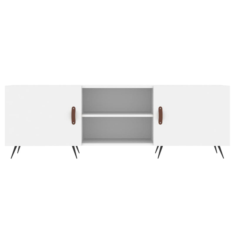Comodă TV, alb, 150x30x50 cm, lemn compozit