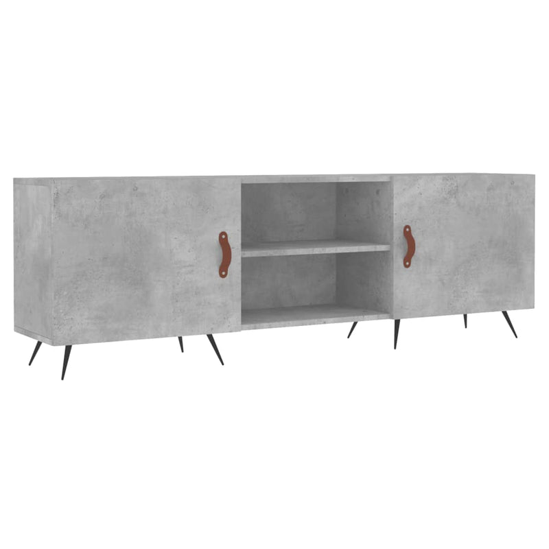Comodă TV, gri beton, 150x30x50 cm, lemn compozit