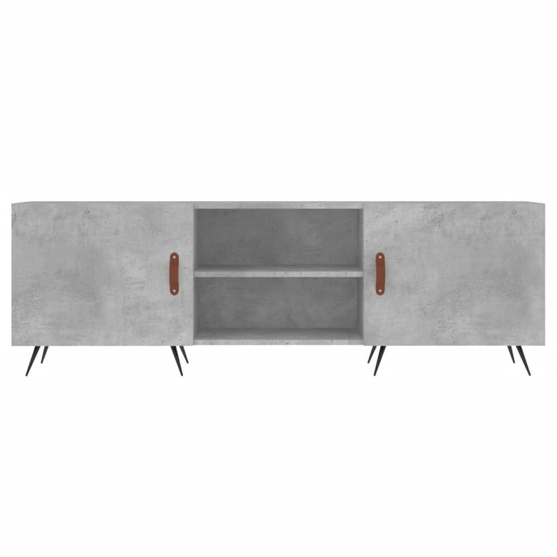 Comodă TV, gri beton, 150x30x50 cm, lemn compozit