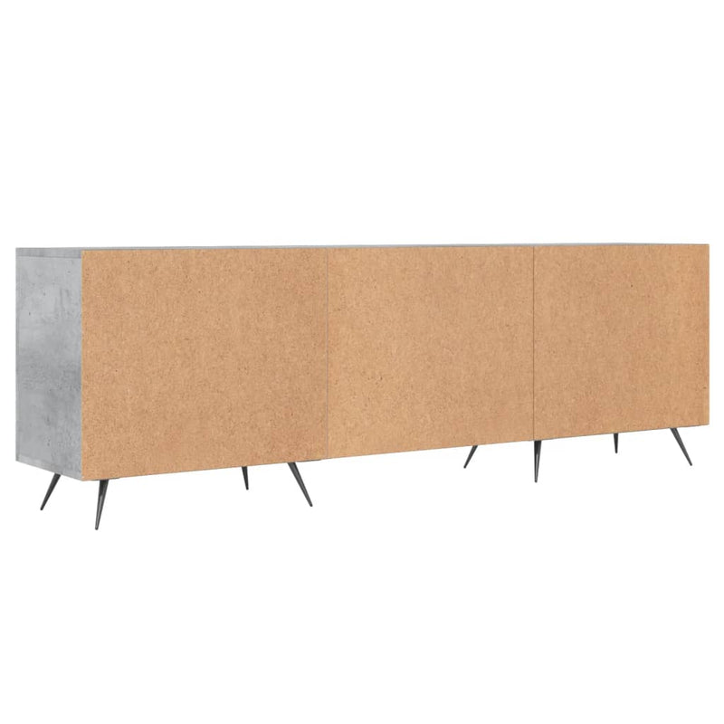 Comodă TV, gri beton, 150x30x50 cm, lemn compozit
