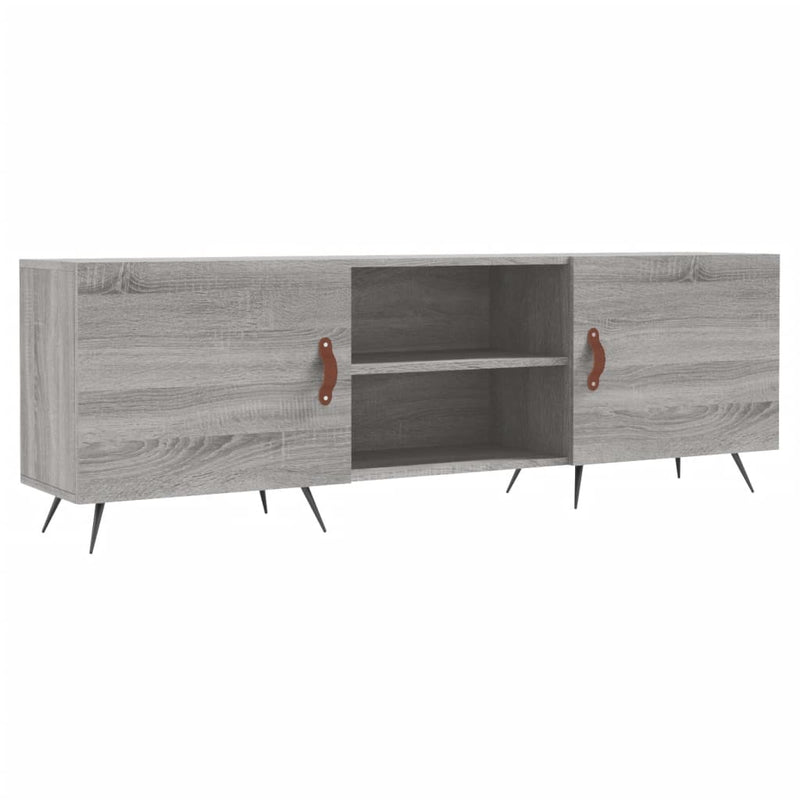 Comodă TV, gri sonoma, 150x30x50 cm, lemn compozit