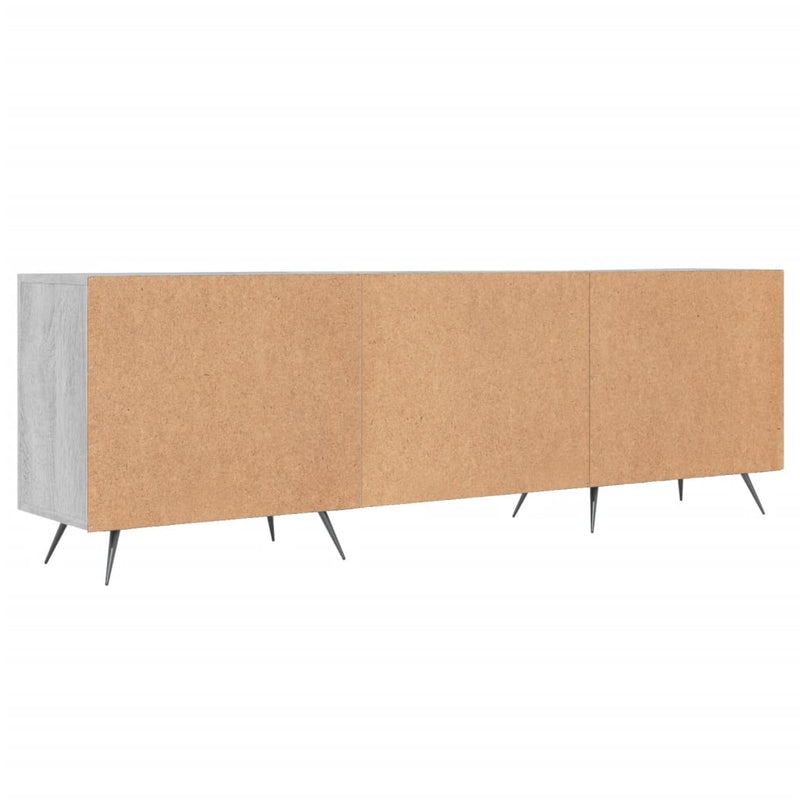 Comodă TV, gri sonoma, 150x30x50 cm, lemn compozit