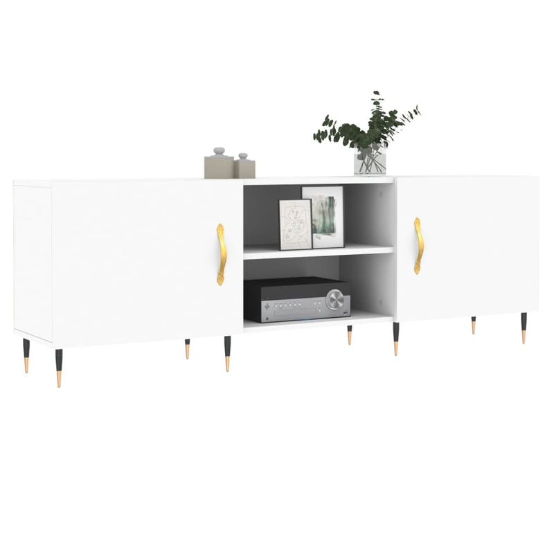 Comodă TV, alb, 150x30x50 cm, lemn compozit