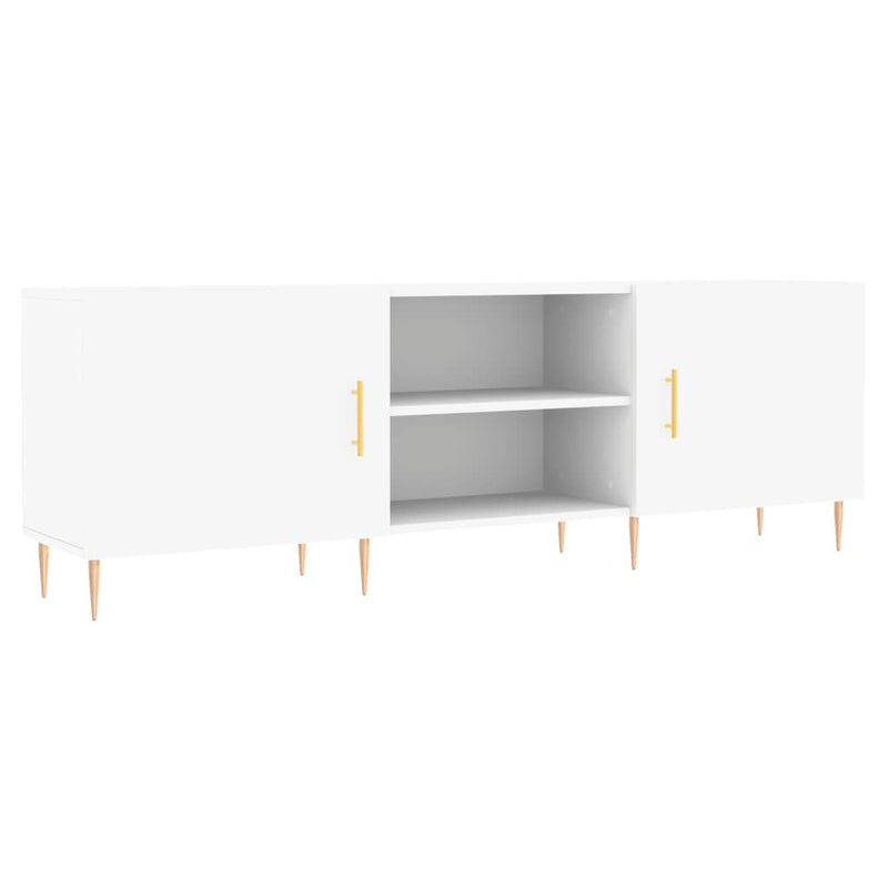 Comodă TV, alb, 150x30x50 cm, lemn compozit