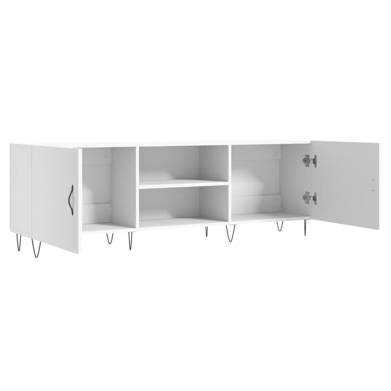 Comodă TV, alb, 150x30x50 cm, lemn compozit