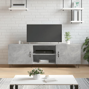Comodă TV, gri beton, 150x30x50 cm, lemn compozit
