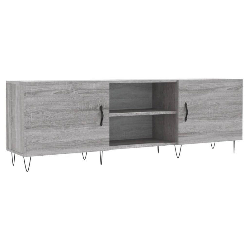 Comodă TV, gri sonoma, 150x30x50 cm, lemn compozit