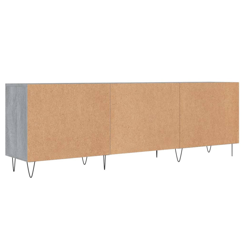 Comodă TV, gri sonoma, 150x30x50 cm, lemn compozit