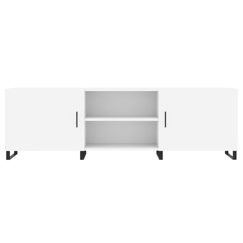 Comodă TV, alb, 150x30x50 cm, lemn compozit