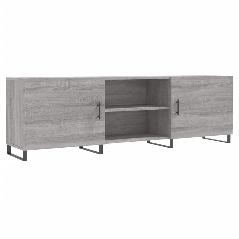 Comodă TV, gri sonoma, 150x30x50 cm, lemn compozit