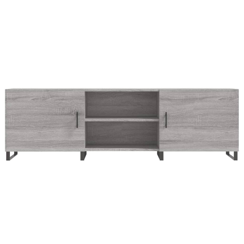 Comodă TV, gri sonoma, 150x30x50 cm, lemn compozit