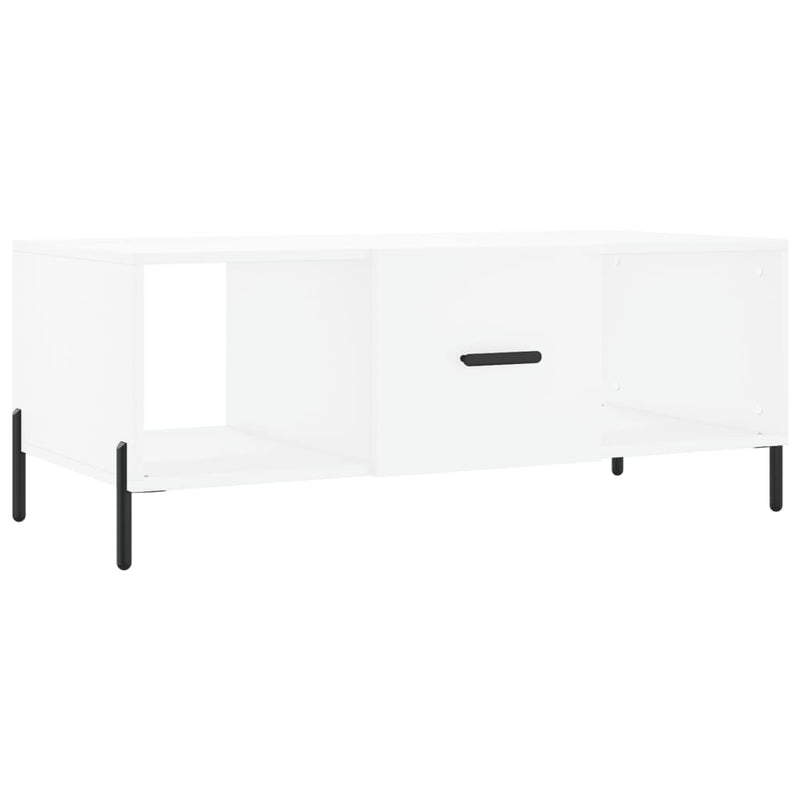 Măsuță de cafea, alb, 102x50x40 cm, lemn compozit
