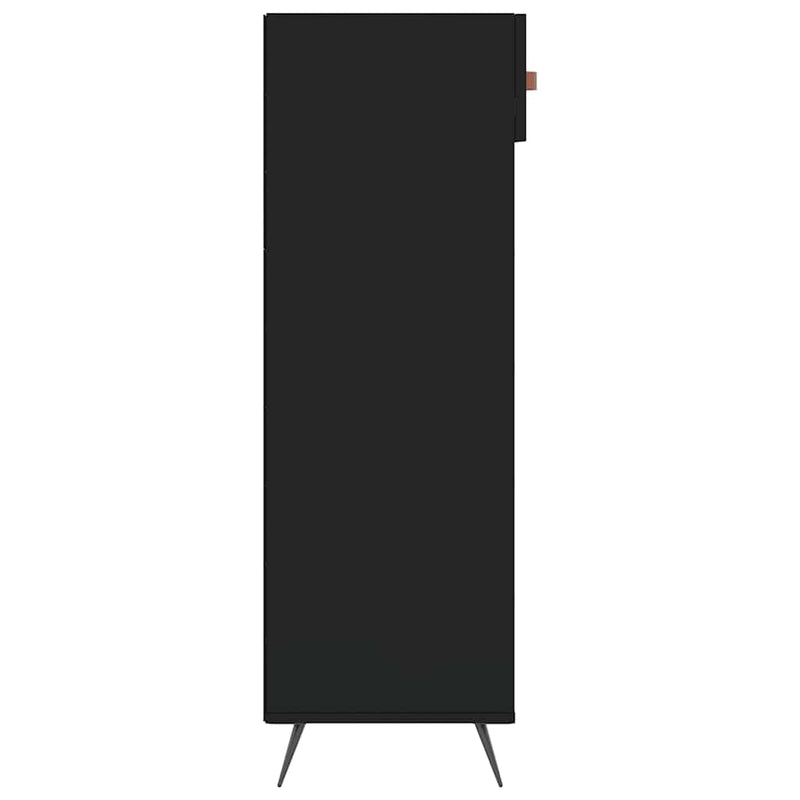 Pantofar, negru, 60x35x105 cm, lemn compozit