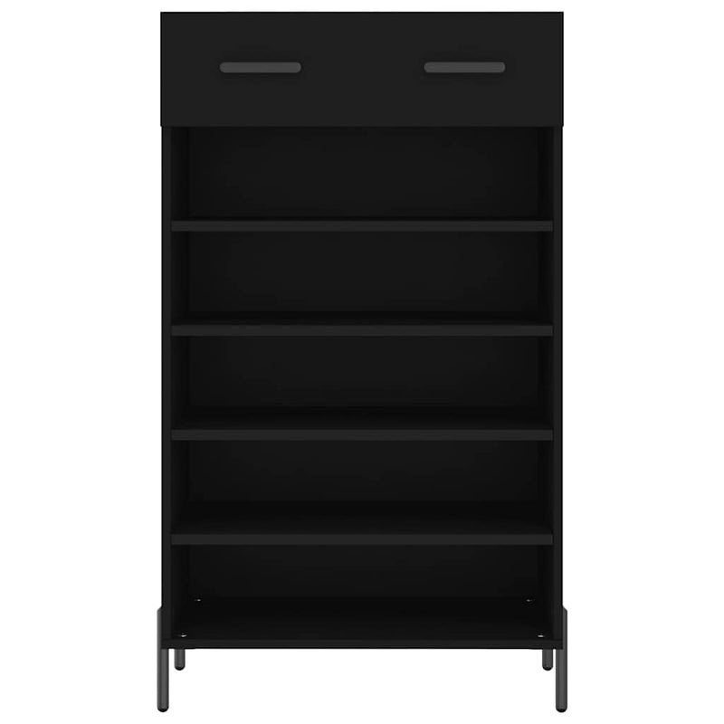 Pantofar, negru, 60x35x105 cm, lemn compozit