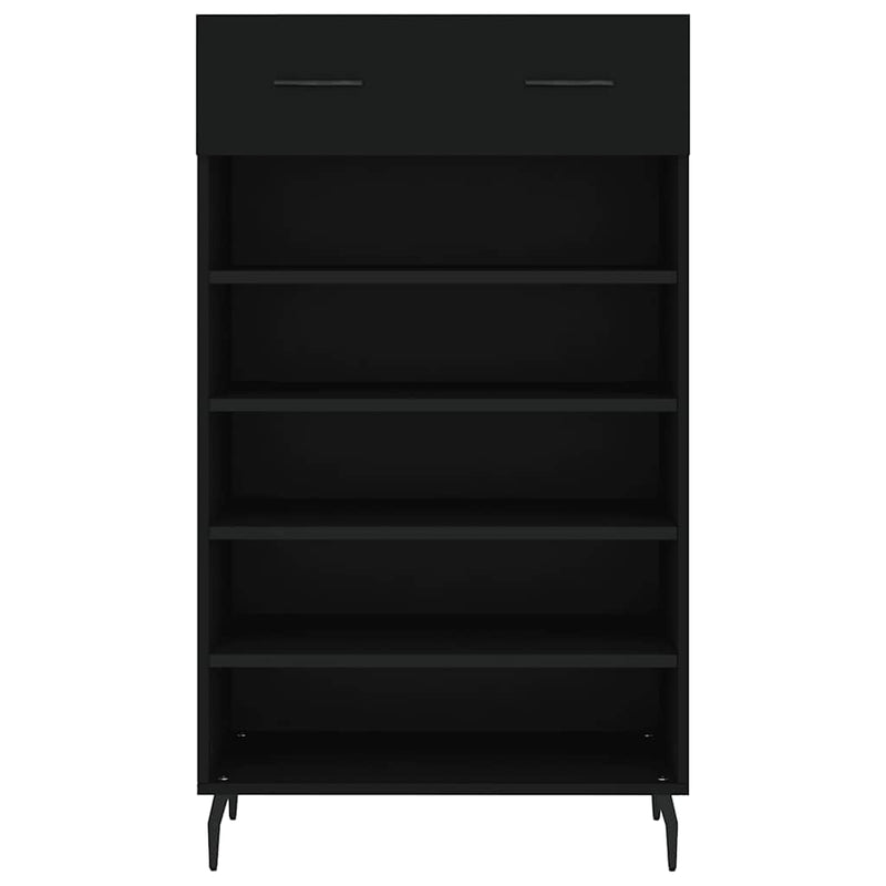 Pantofar, negru, 60x35x105 cm, lemn compozit