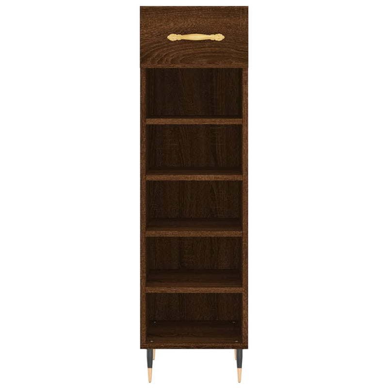 Pantofar, stejar maro, 30x35x105 cm, lemn compozit
