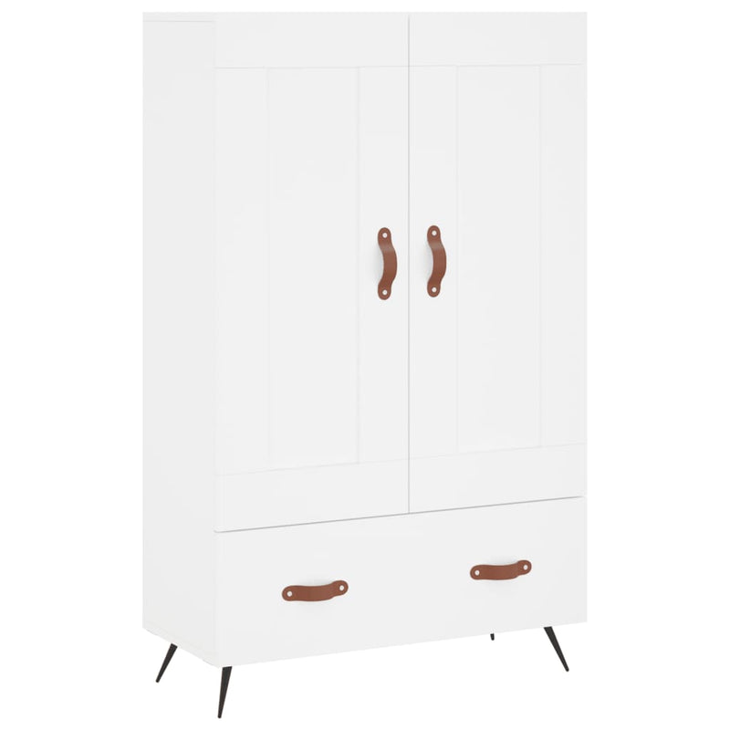 Dulap înalt, alb, 69,5x31x115 cm, lemn prelucrat