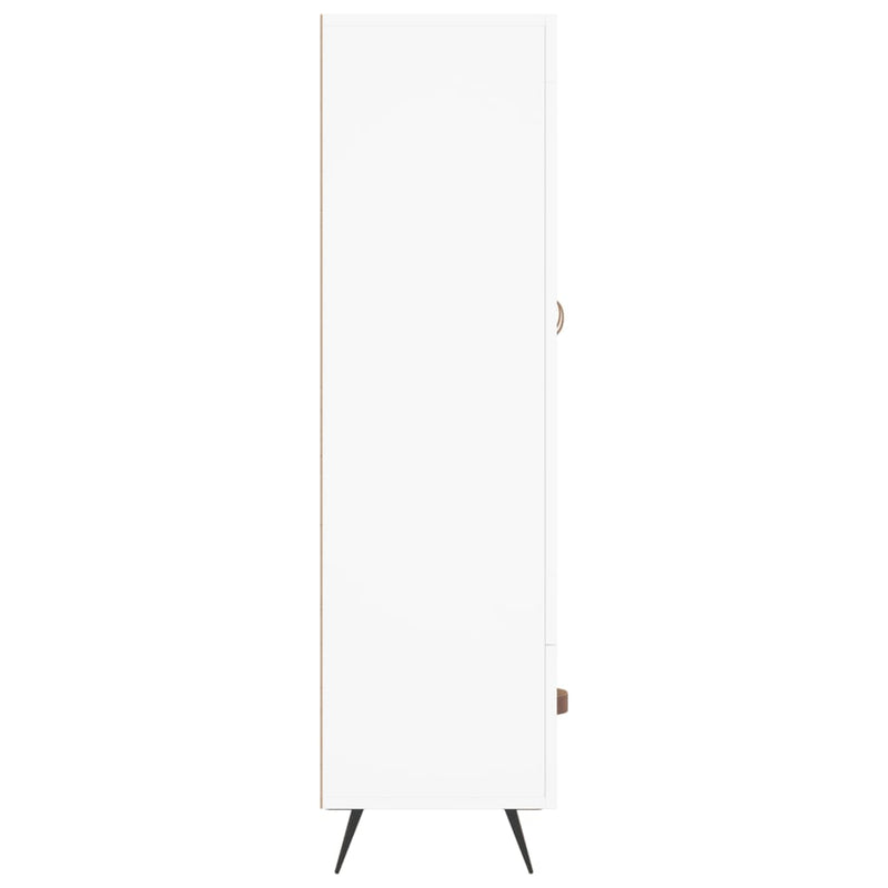 Dulap înalt, alb, 69,5x31x115 cm, lemn prelucrat
