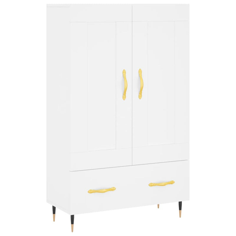 Dulap înalt, alb, 69,5x31x115 cm, lemn prelucrat