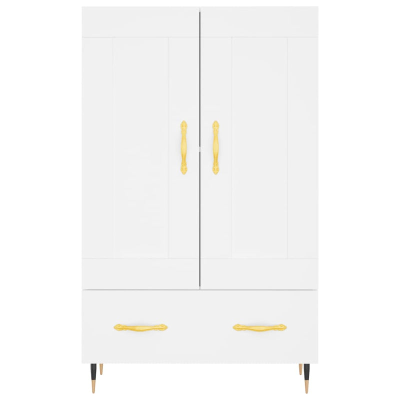 Dulap înalt, alb, 69,5x31x115 cm, lemn prelucrat