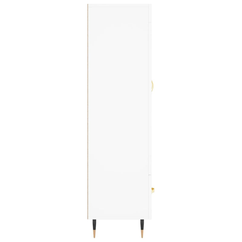 Dulap înalt, alb, 69,5x31x115 cm, lemn prelucrat