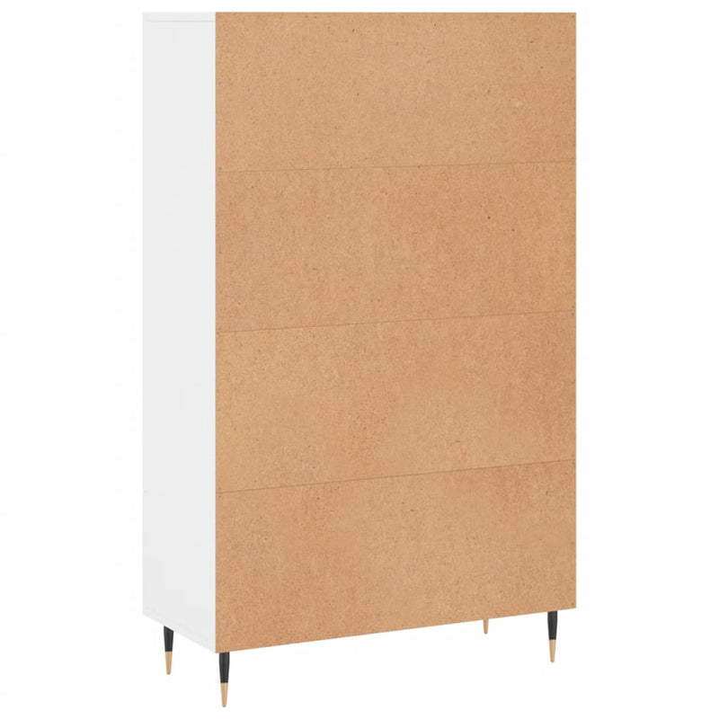 Dulap înalt, alb, 69,5x31x115 cm, lemn prelucrat