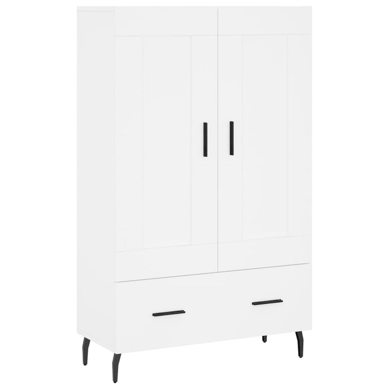 Dulap înalt, alb, 69,5x31x115 cm, lemn prelucrat