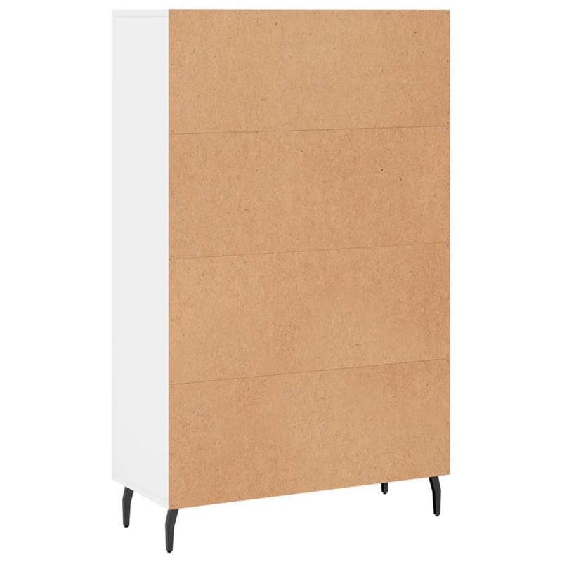 Dulap înalt, alb, 69,5x31x115 cm, lemn prelucrat