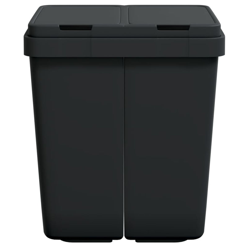 Coș de gunoi dublu, antracit, 2x25 L