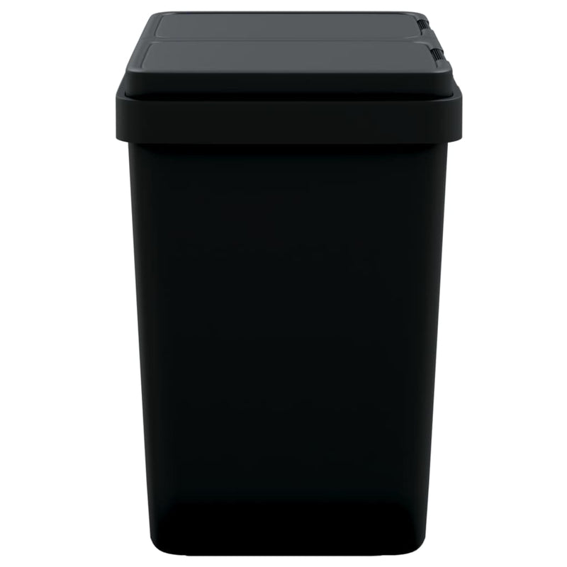 Coș de gunoi dublu, antracit, 2x25 L