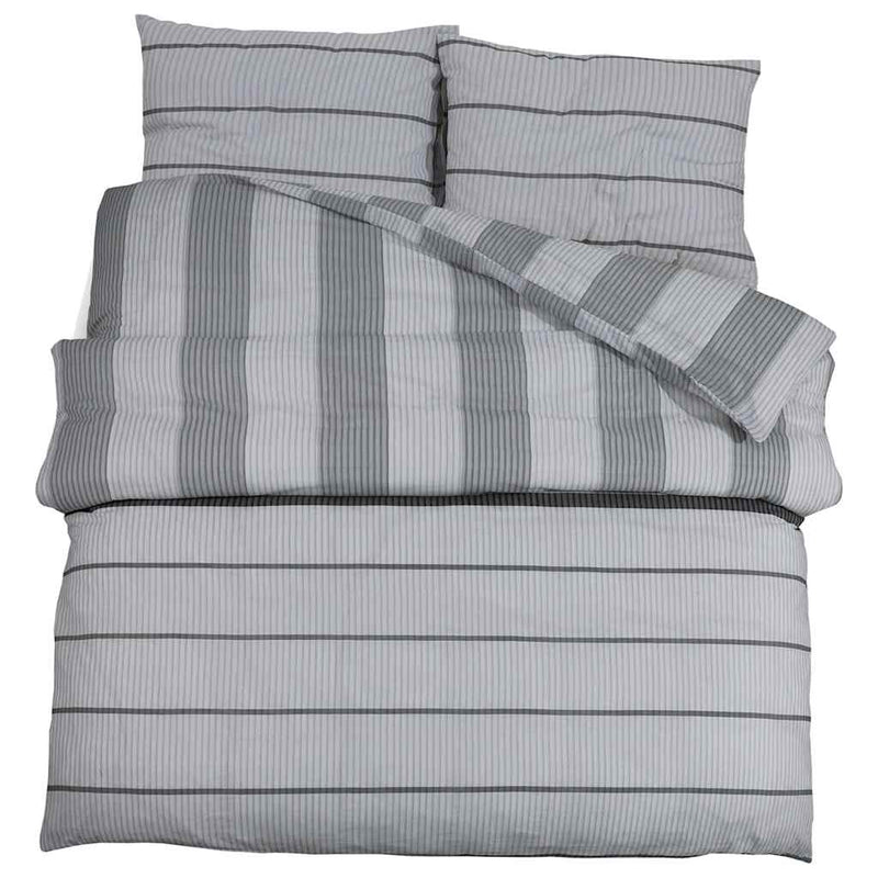 Set cu husă de pilotă, gri deschis, 260x240 cm, bumbac