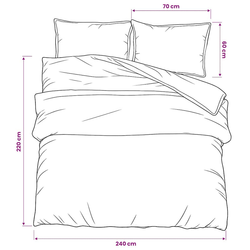 Set cu husă de pilotă, multicolor, 240x220 cm, bumbac