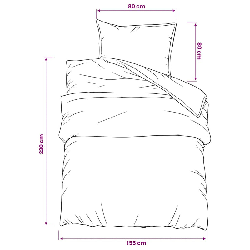 Set cu husă de pilotă, multicolor, 155x220 cm, bumbac