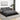 Set cu husă de pilotă, gri închis și negru, 260x240 cm, bumbac