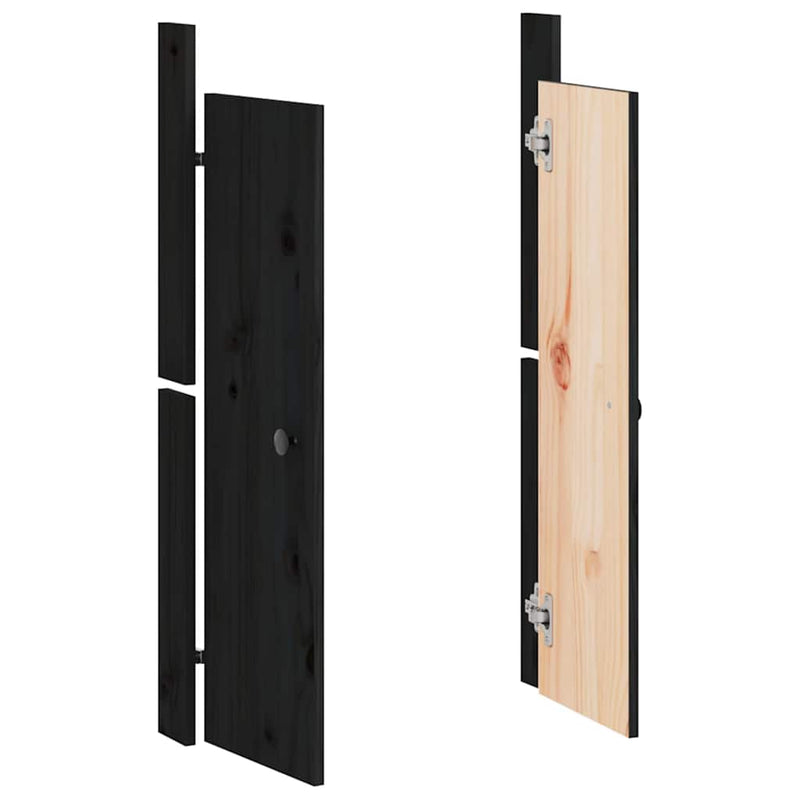 Uși de bucătărie de exterior MEPPEL 2 buc., negru, 50x9x82 cm
