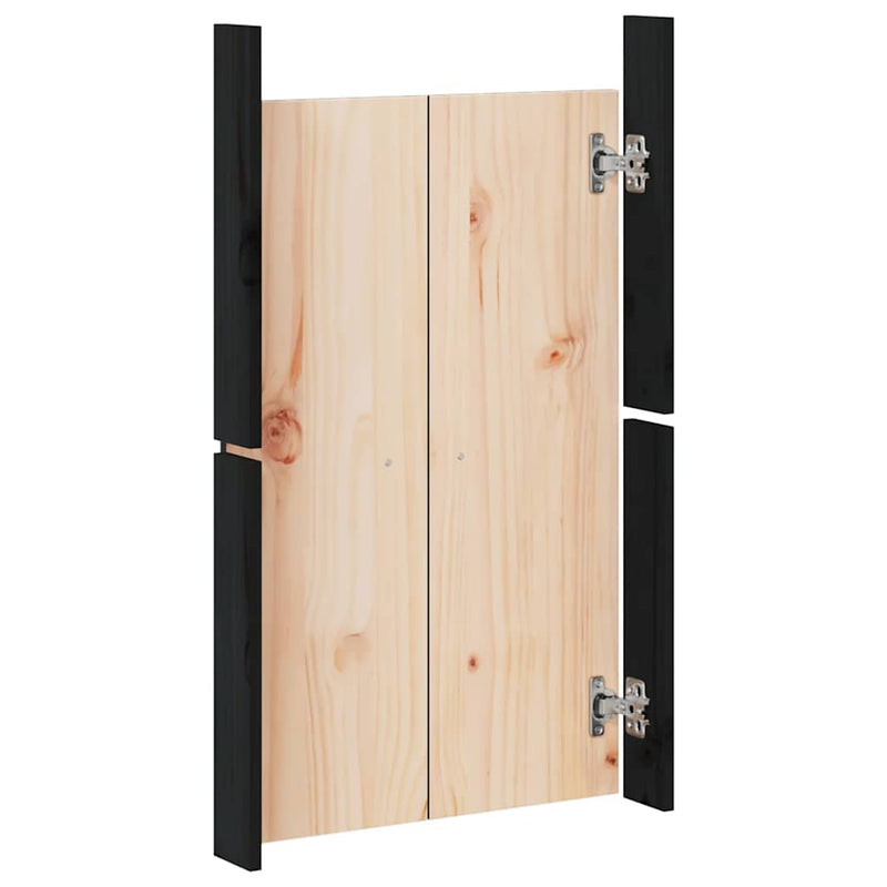 Uși de bucătărie de exterior MEPPEL 2 buc., negru, 50x9x82 cm