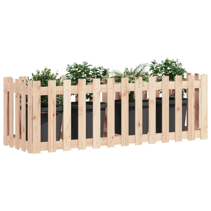 Pat înălțat grădină design gard 150x50x50 cm lemn de pin tratat