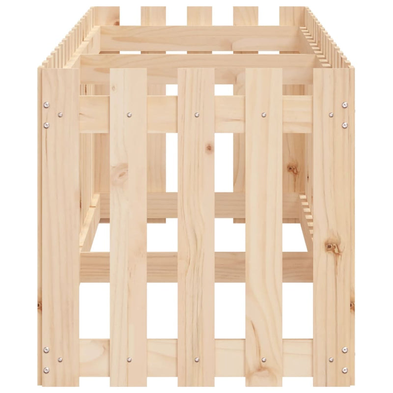 Pat înălțat grădină design gard 200x50x50 cm lemn impregnat pin