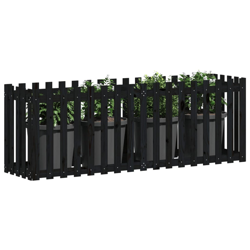 Pat înălțat grădină design gard 200x50x70 cm lemn impregnat pin