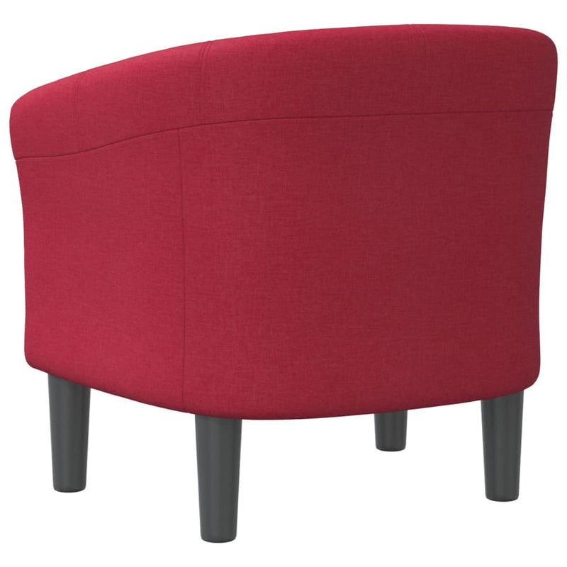 Fotoliu tip cuvă, roșu vin, material textil