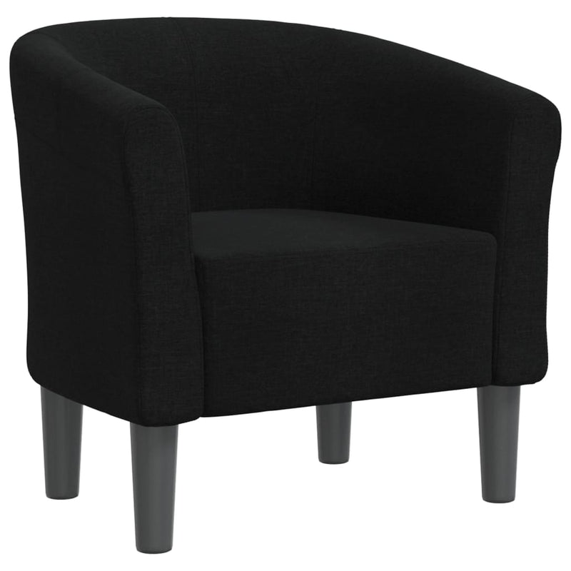 Fotoliu tip cuvă, negru, material textil