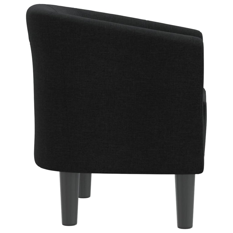 Fotoliu tip cuvă, negru, material textil