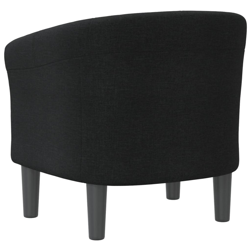 Fotoliu tip cuvă, negru, material textil
