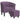 Fotoliu tip cuvă cu taburet, violet, material textil