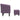 Fotoliu tip cuvă cu taburet, violet, material textil