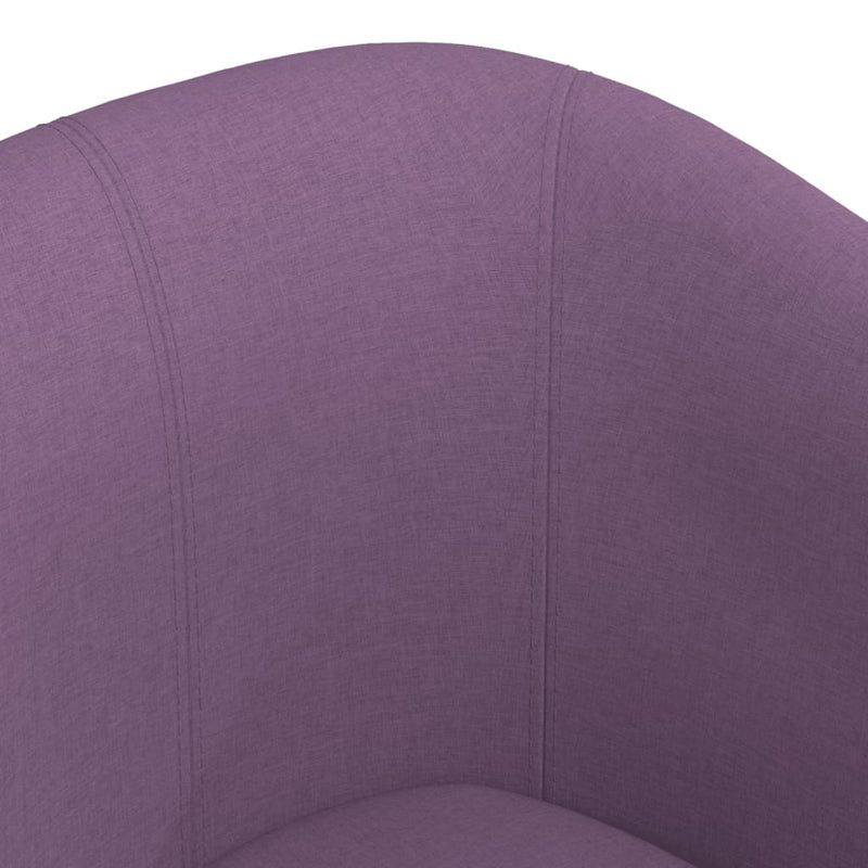Fotoliu tip cuvă cu taburet, violet, material textil