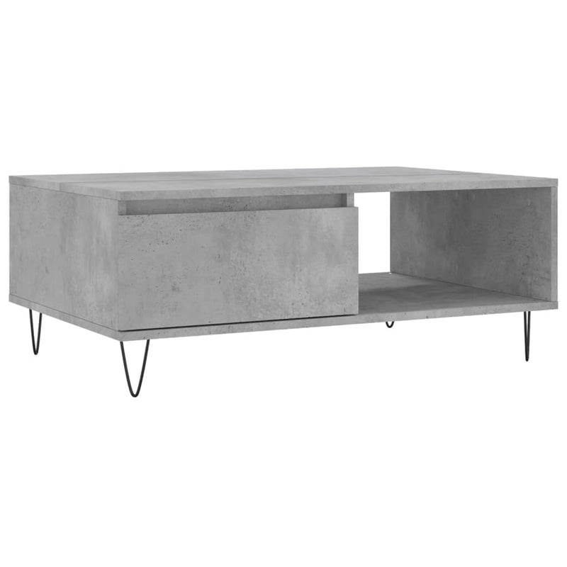 Masă de cafea, gri beton, 90x60x35 cm, lemn compozit