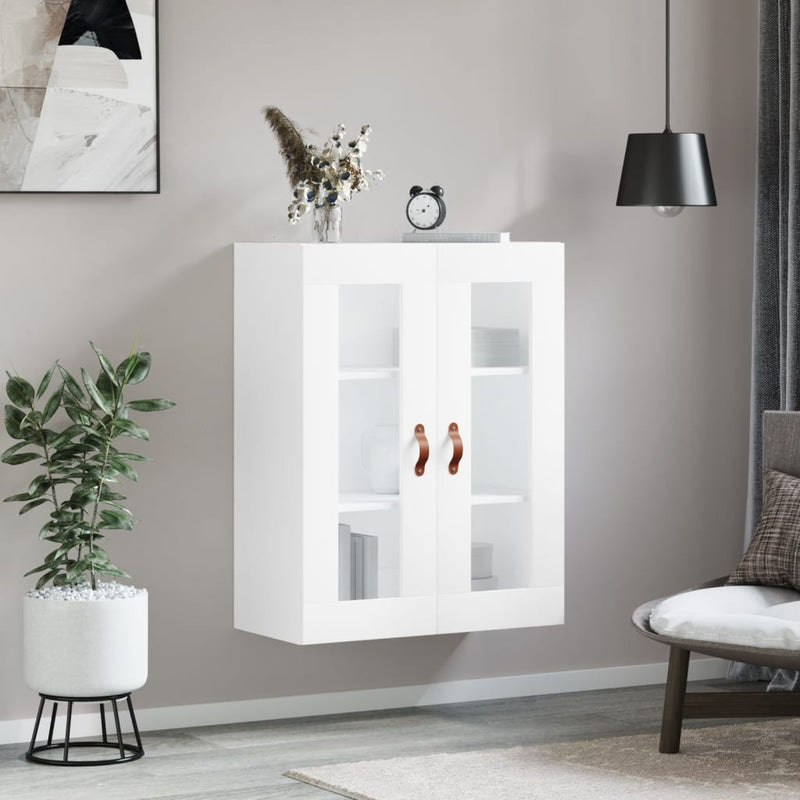 Dulap cu montaj pe perete, alb, 69,5x34x90 cm